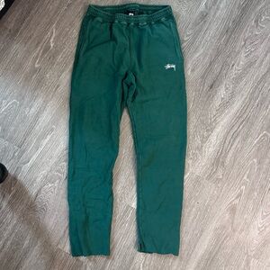 Stüssy stock logo green pants